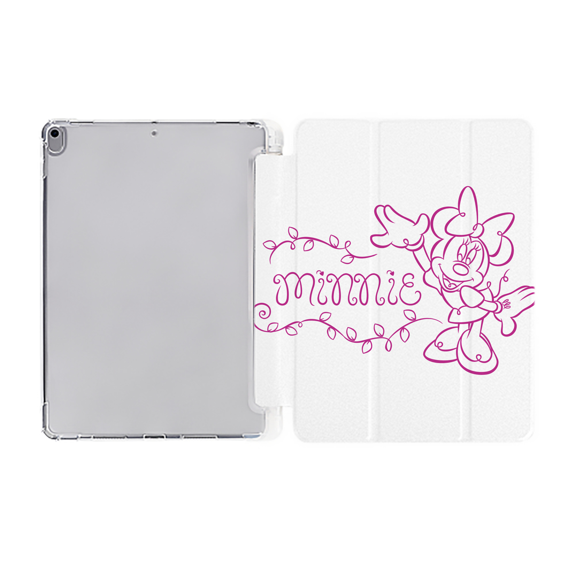 （画像用） ミッキーマウス Mickey Mouse IPad ケース ペン収納付き 三つ折りスタンド PUレザー×シリコン 対応機種9.5/10.5/10.9インチ